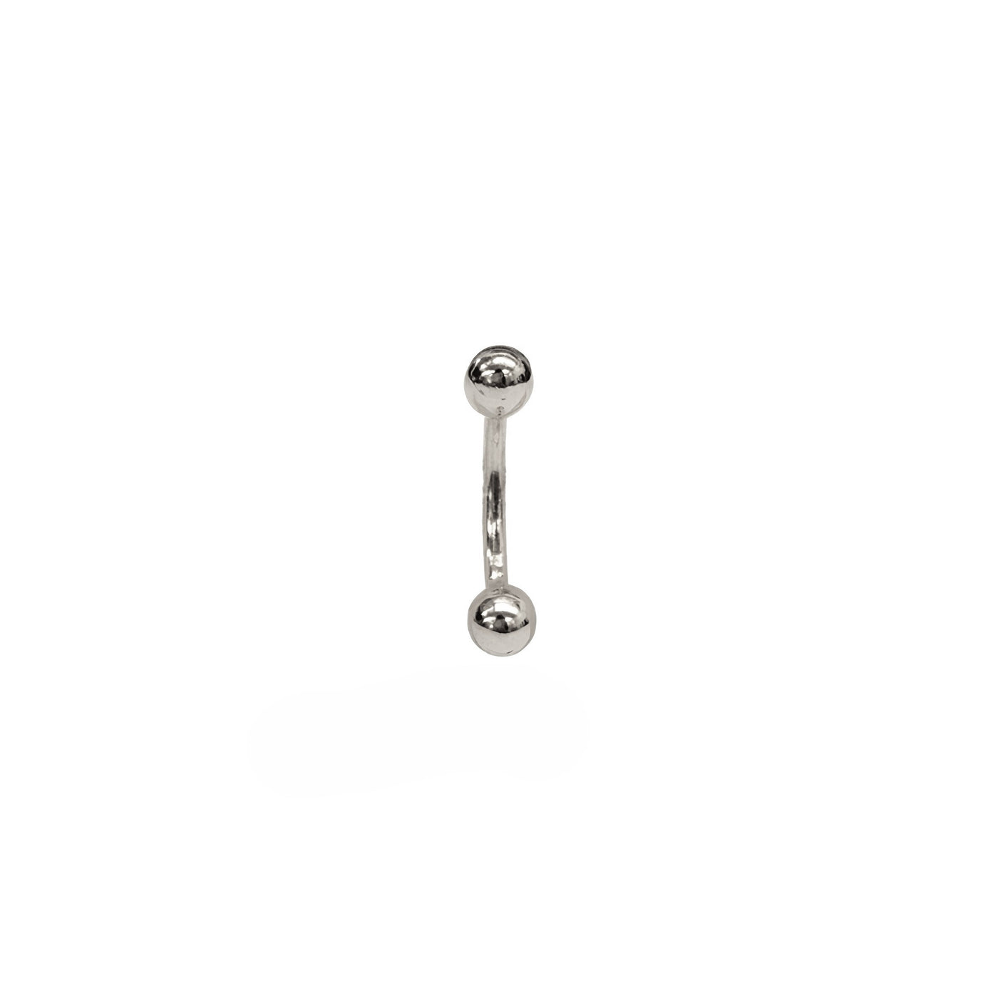 עגיל לטבור מזהב לבן