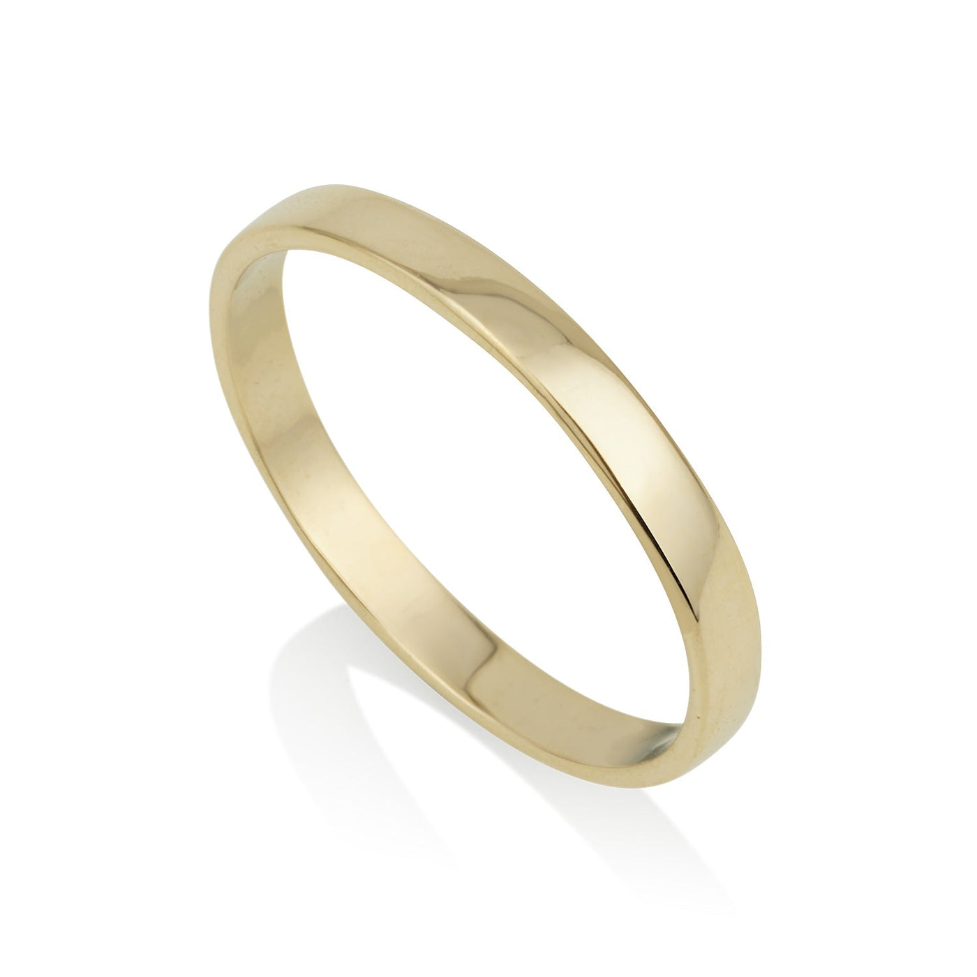 טבעת נישואין קלאסית 2.5 מ"מ ישרה מזהב לבן