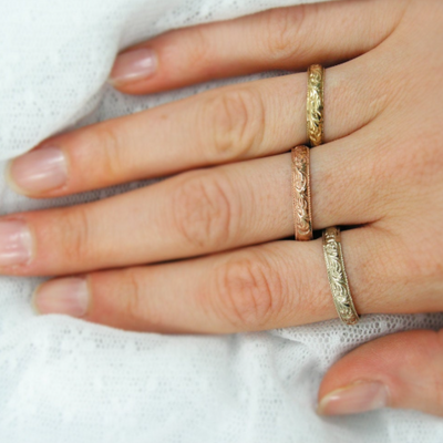 טבעת נישואין בסגנון מרוקאי 3.6 מ"מ