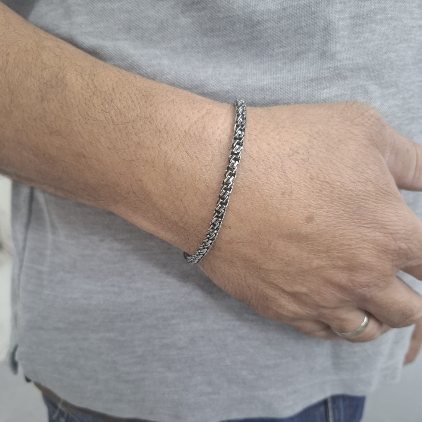 גורמט כסף מושחר לגבר