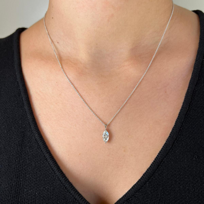 שרשרת זהב משובצת יהלום מעבדה מרקיזה 1 קראט