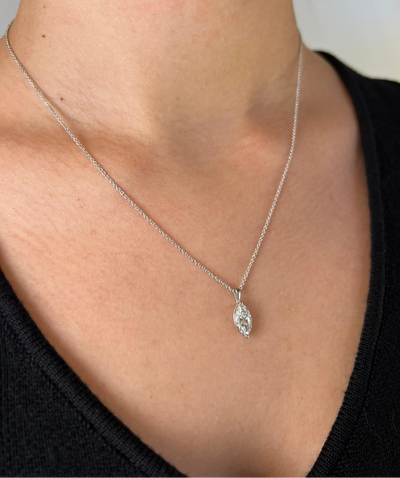 שרשרת זהב משובצת יהלום מעבדה מרקיזה 1 קראט