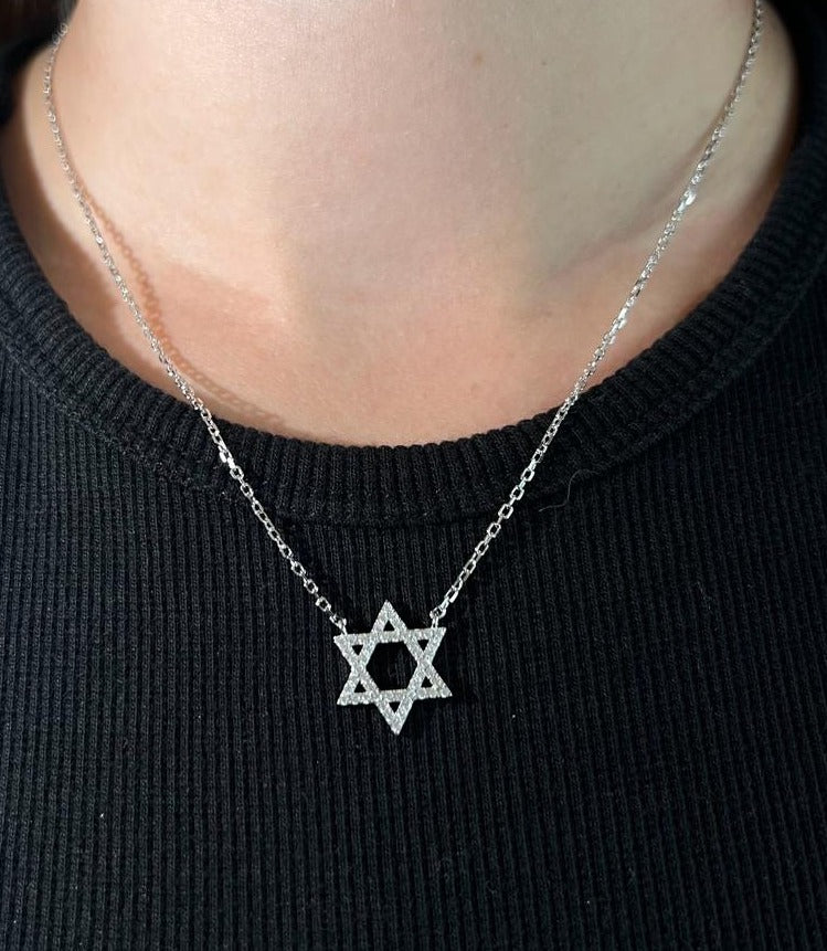 שרשרת מגן דוד מכסף
