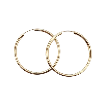 14K yellow gold hoops 