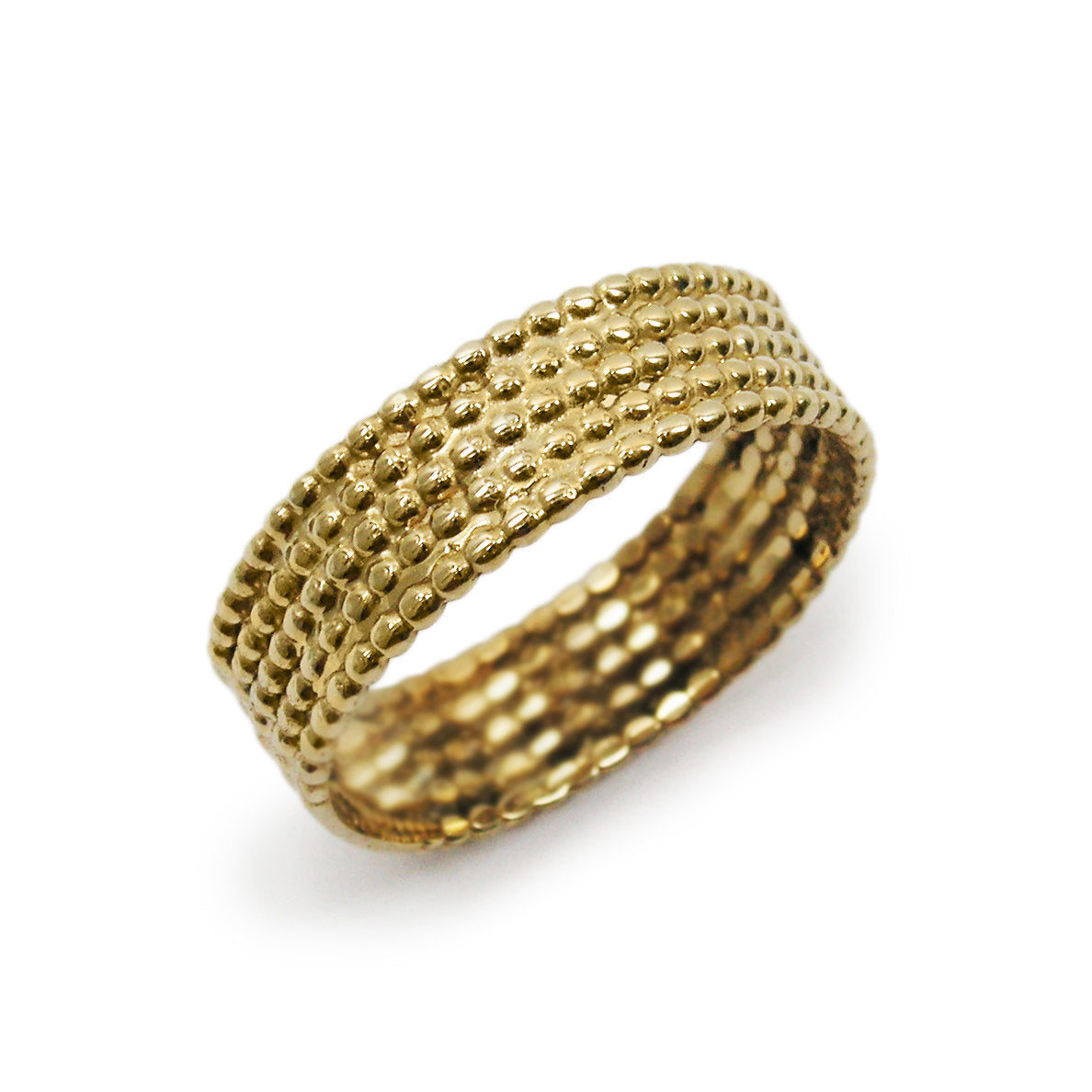 טבעת זהב נישואין עם כדוריות
