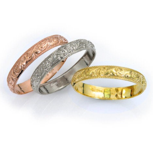 טבעת נישואין בסגנון מרוקאי 3.6 מ"מ