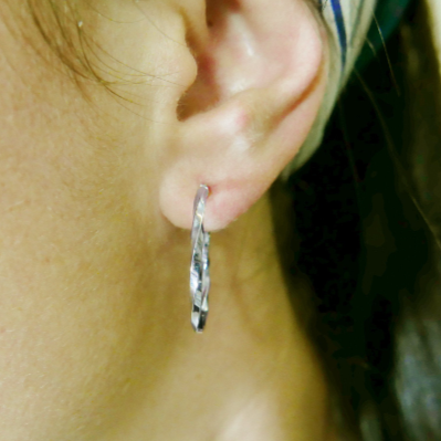 white gold hoops 14K